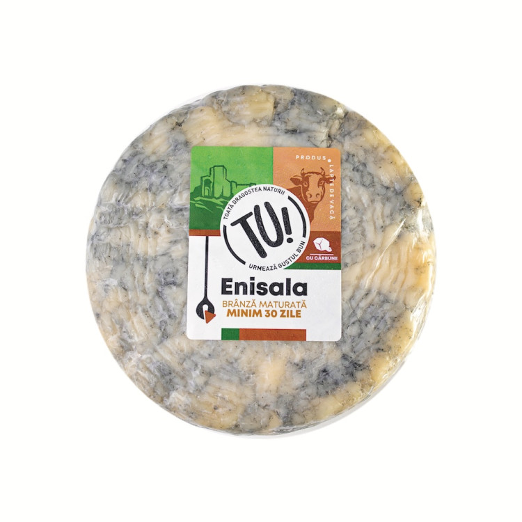 Brânză Enisala cu cărbune, maturată 30 de zile – aprox. 4 kg