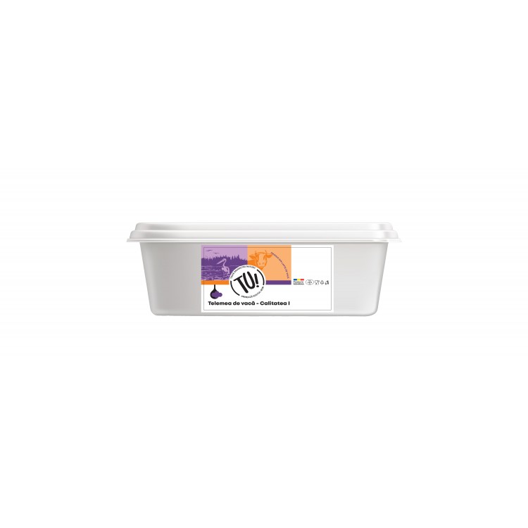 Telemea de vacă, calitatea I, ușor sărată – 1 kg