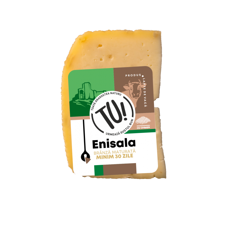 Brânză Enisala cu chimen, maturată 30 de zile – 200 g